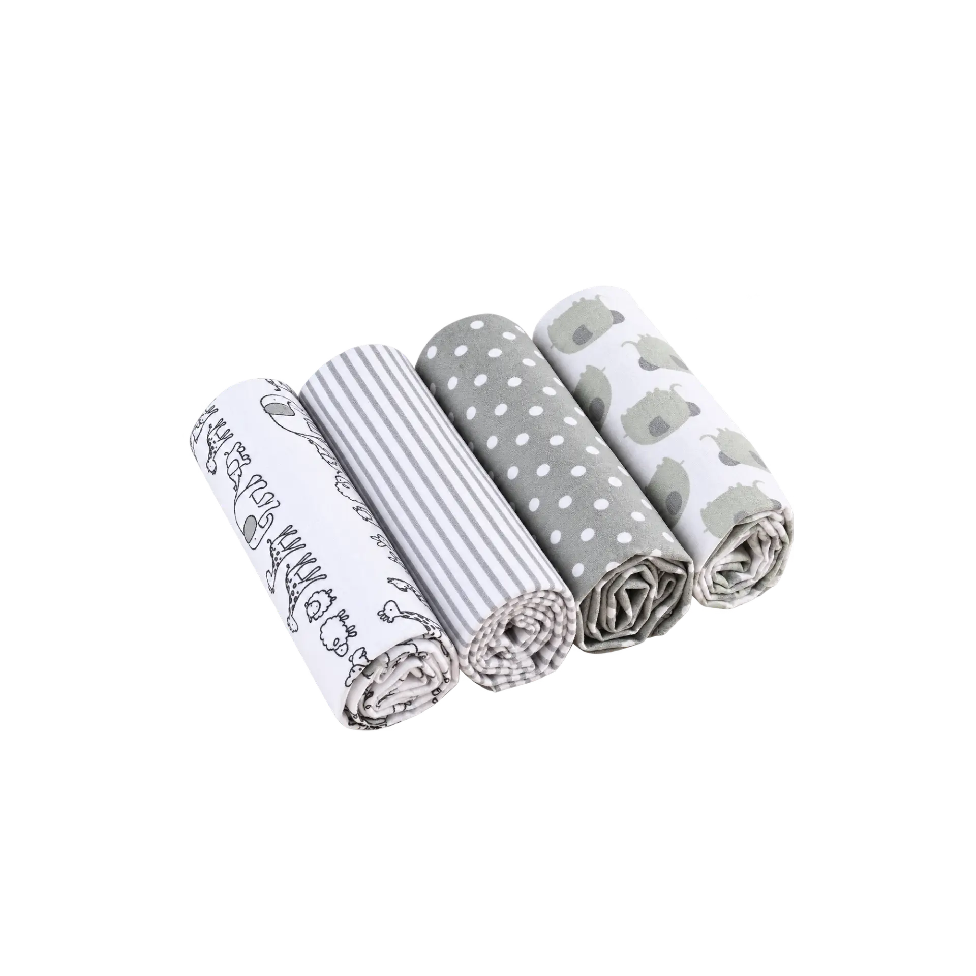 Gray Muslin Swaddles — Breathable muslin swaddles that get softer with every wash.